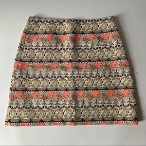 Loft Floral Brocade Mini Skirt